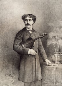 Pablo de Sarasate con violín de Unknown
